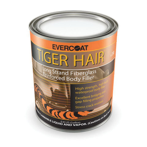 EVERCOAT Tiger Hair 101190 Long Strand Fiber Reinforced Body Filler, Gray, 3.78 L - Jerzyautopaint.com