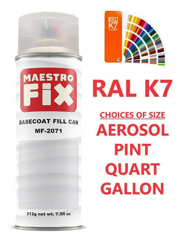 RAL K7 SINGLE STAGE PAINT - AEROSOL OR CAN (SPRAY OR ROLL ON) - Jerzyautopaint.com