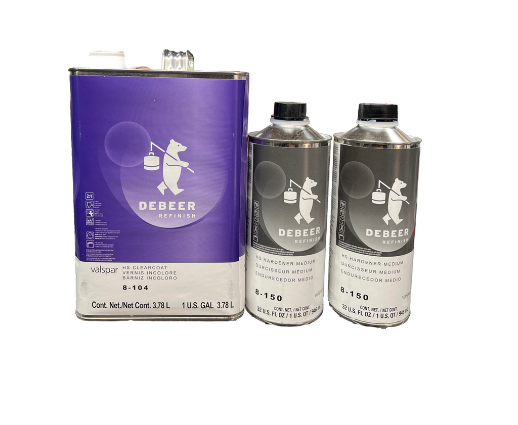 Debeer 8104 HS Clear Coat Gallon w/ 2 Quarts Hardener