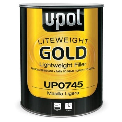 U-Pol 0745 FLYWEIGHT GOLD Lightweight Body Filler - 3L - Jerzyautopaint.com