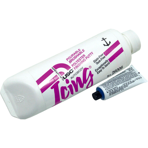 Icing Pourable Brushable Polyester Finishing Putty W/Hardener, 24 oz tube, USC 26006 - Jerzyautopaint.com