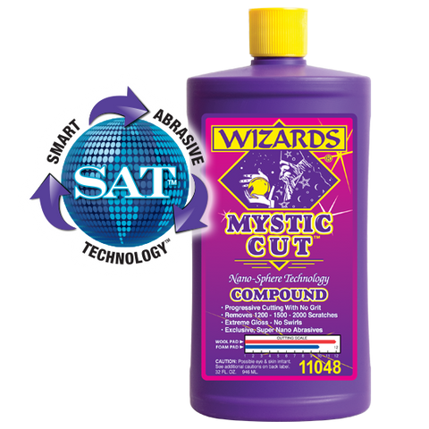 Wizards 11048 Mystic Cut Compound - 32 OZ - Jerzyautopaint.com