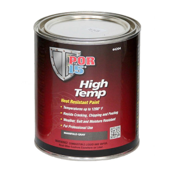 POR15 44204 Heat Resistant High Temperature Paint, 1 qt Can, Manifold