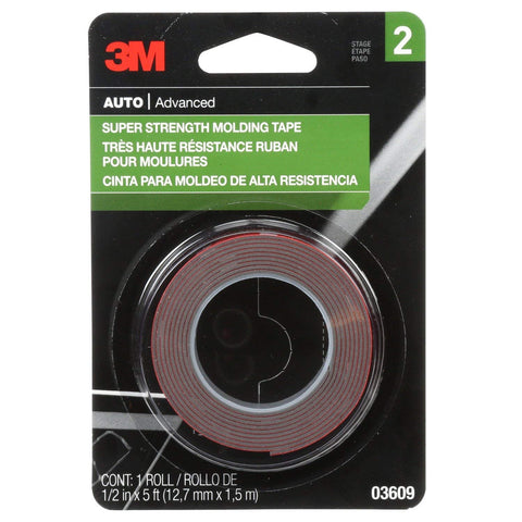 3M 03609 Scotch-Mount 1/2" x 5' Molding Tape - Jerzyautopaint.com