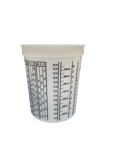 KBS Paint Mixing Cup - 1.75 Qt - 2:1 to 7:1 Ratios - For Mixing 2K paints  and Thinning 1K Paints for Spraying