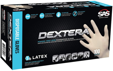 SAS Safety 6502-20 Dextra Powder-Free Exam Grade Disposable - MEDIUM - Jerzyautopaint.com