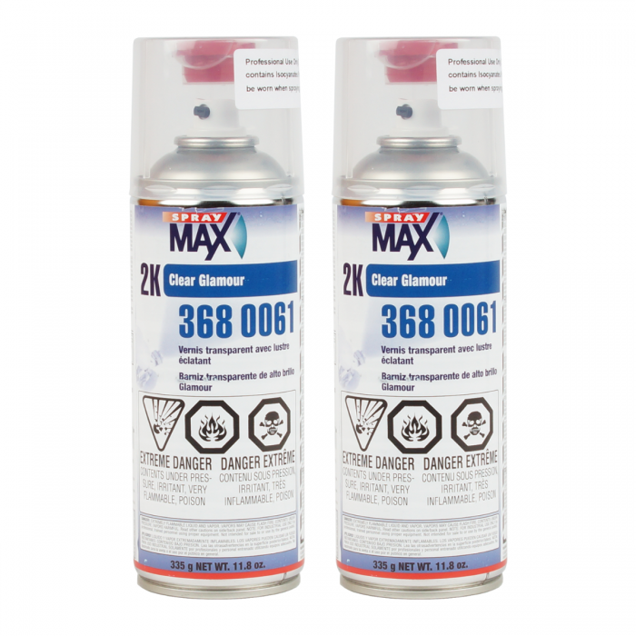 Spray Max 2K Glamour High Gloss Clear Coat, Aerosol, 11.8-oz, Pt#3680061 by Paradise Paint and Supply