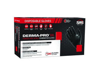 SAS Safety Derma-Pro Medium Black Nitrile Gloves - 66542 - Jerzyautopaint.com