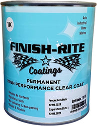 Finish-Rite Coatings 1K Permanent High Performance Brushable - Rollable - Sprayable Clear Coat for Auto, Marine, Home and Industrial - Jerzyautopaint.com