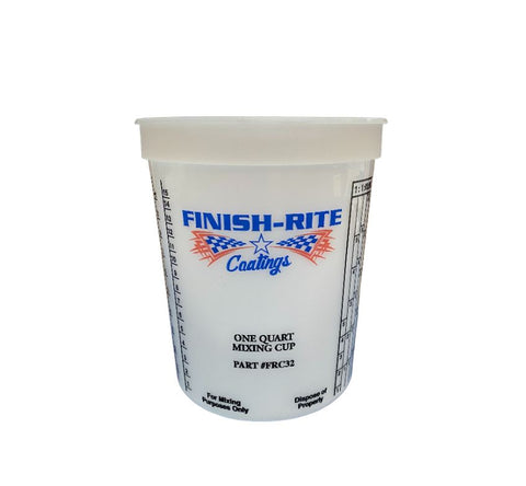 Custom Shop Pack of 12 Each 32 Ounce Paint Mix Cups with calibrated Mixing  ratios on Side of Cup
