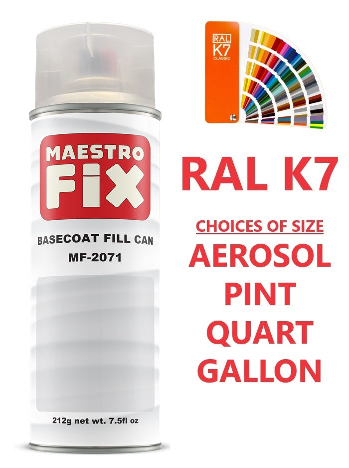 RAL K7 SINGLE STAGE PAINT - AEROSOL OR CAN (SPRAY OR ROLL ON ...