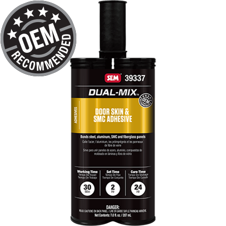 SEM-39337 Dual-Mix™ 2-Component Panel Adhesive (Door Skin & SMC), 7 oz Cartridge, Black