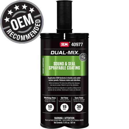 SEM-40977 Dual-Mix™ Sound & Seal Sprayable Coating, 7 oz Cartridge, Dark Gray
