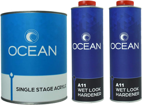 Ocean White Single Stage Paint Gal w/Hardeners - Jerzyautopaint.com