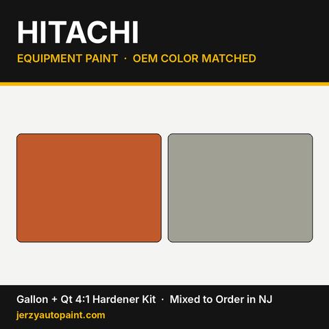 Hitachi equipment paint OEM colors