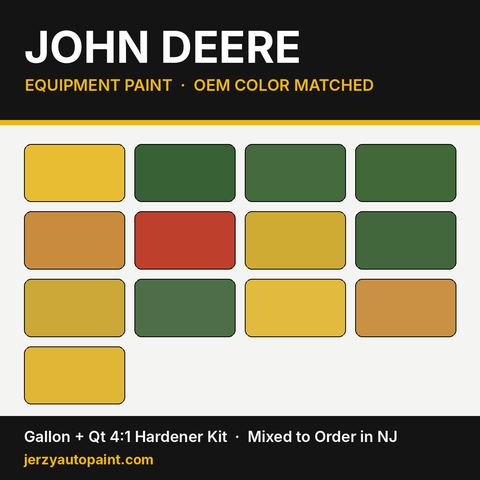 John Deere equipment paint OEM colors