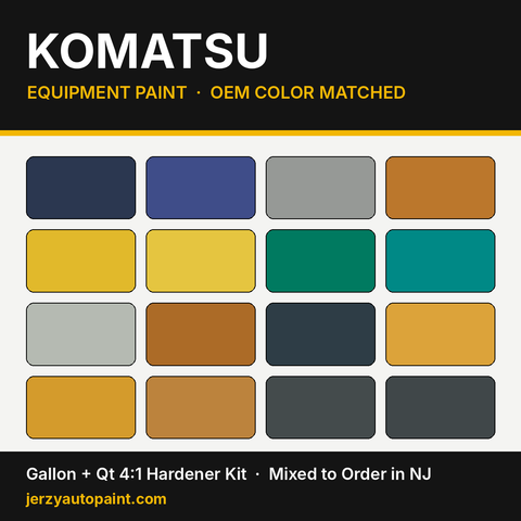 Komatsu equipment paint OEM colors