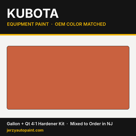 Kubota equipment paint OEM colors