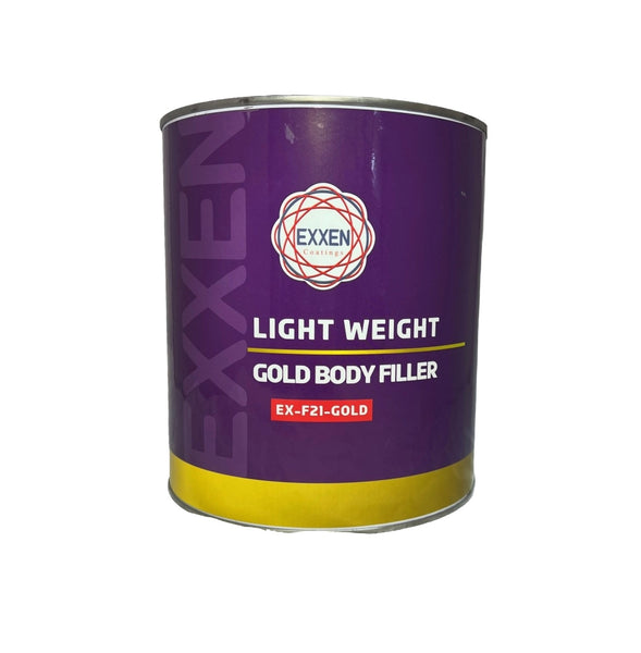 Exxen Coatings Light Weight Gold Body Filler - Jerzyautopaint.com