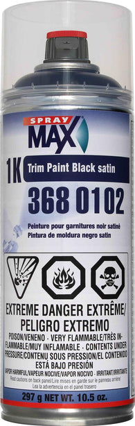 Spraymax 3680102 TRIM BLACK SATIN AEROSOL