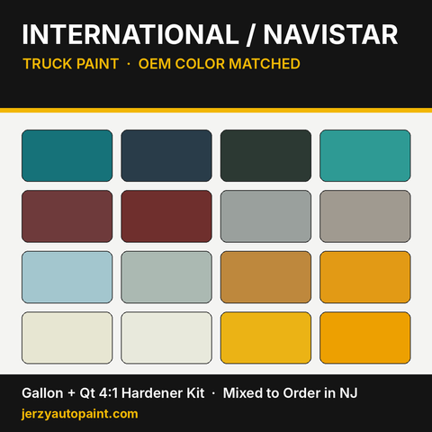 International truck paint OEM colors