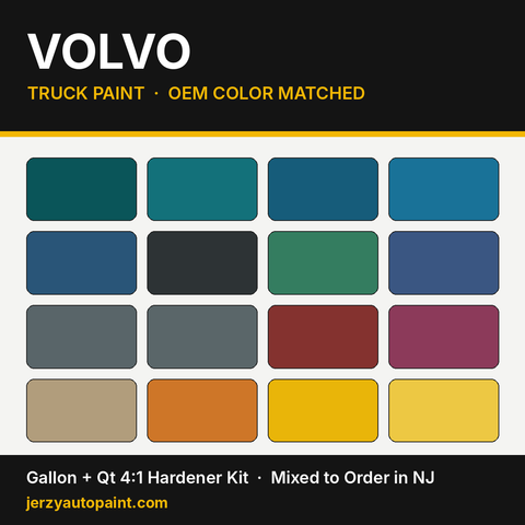 Volvo truck paint OEM colors