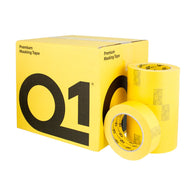 Q1 PREMIUM YELLOW AUTOMOTIVE MASKING TAPE 1 1/2" CASE (24 ROLLS) - Jerzyautopaint.com