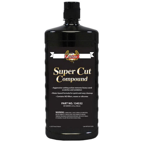 Presta 134532 Super Cut Compound, 32 oz Bottle, Off-White - Jerzyautopaint.com