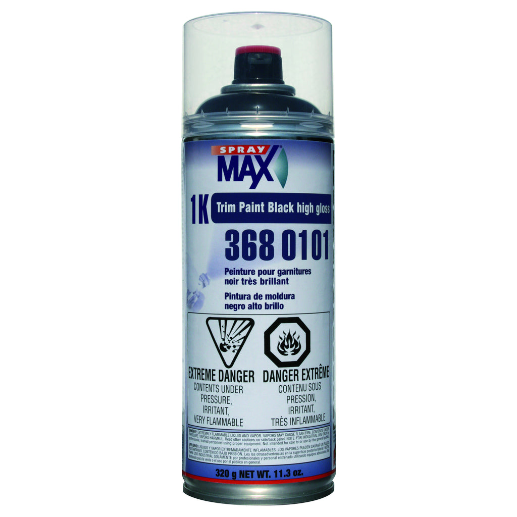 USC 3680102 Spray Max 1K Aerosol Trim Paint - Satin Black ...