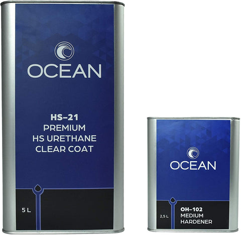 Ocean HS-21 Premium HS Urethane Clearcoat 5L w/ 2.5L Hardener - Jerzyautopaint.com