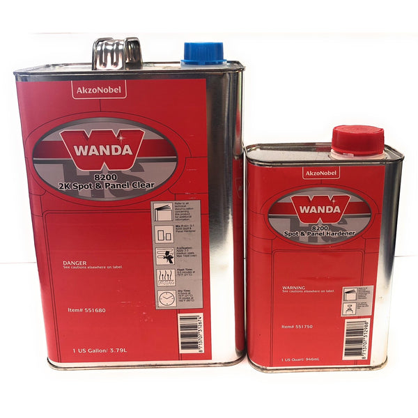 Wanda 8200 2K Spot Panel Clearcoat 3:1 w/ Qt Spot Panel Hardener - Jerzyautopaint.com
