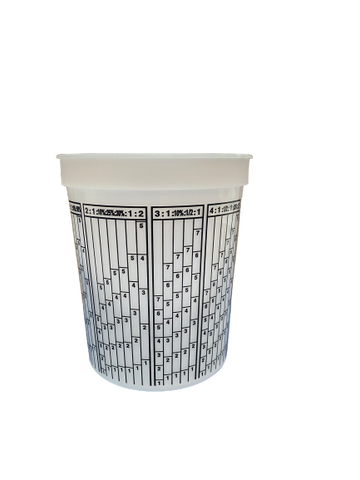 paint mixing pots Finish-Rite Quart Paint Mixing Cups with calibrated mixing ratios (box of 100 cups)