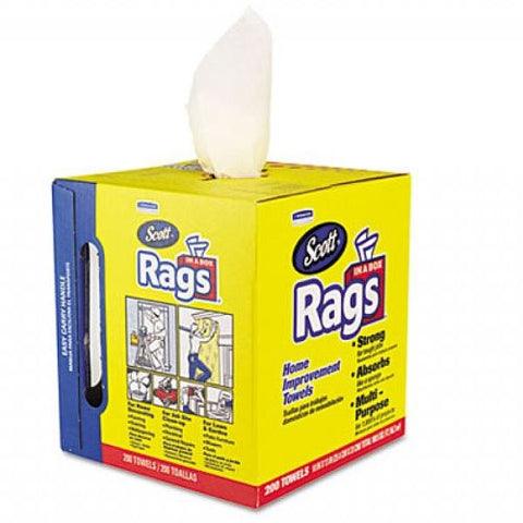 Rags-In-A-Box, White, Scott 75260, 200 Rags - Jerzyautopaint.com
