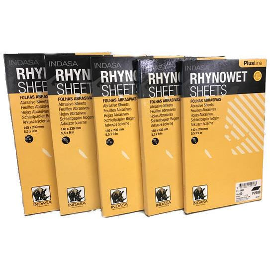 INDASA RHYNOWET Abrasive Sheets (Pack of 5) - Jerzyautopaint.com