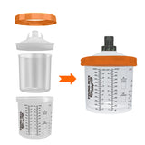 Finish-Rite PPS Replacement Cups and Liners  (20 oz - 125 Micron Filters) - Jerzyautopaint.com